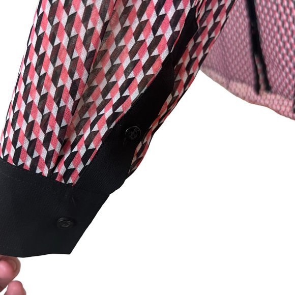 Women's A/X Armani Exchange Semi Sheer Graphic Button Up Shirt XS‎ - Picture 4 of 5